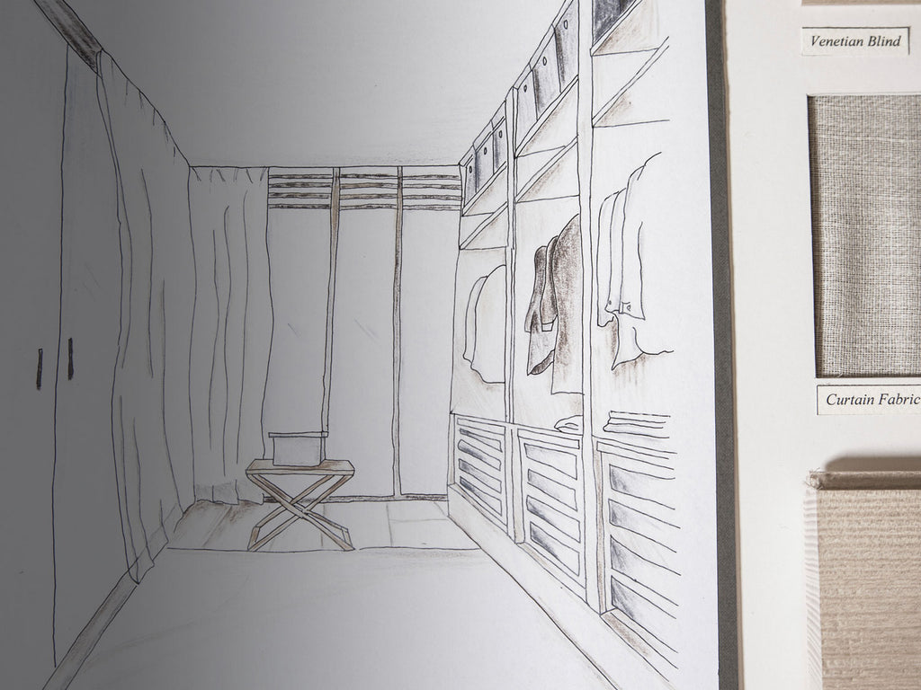 One Point Perspective Drawings – William Woods Interior Design